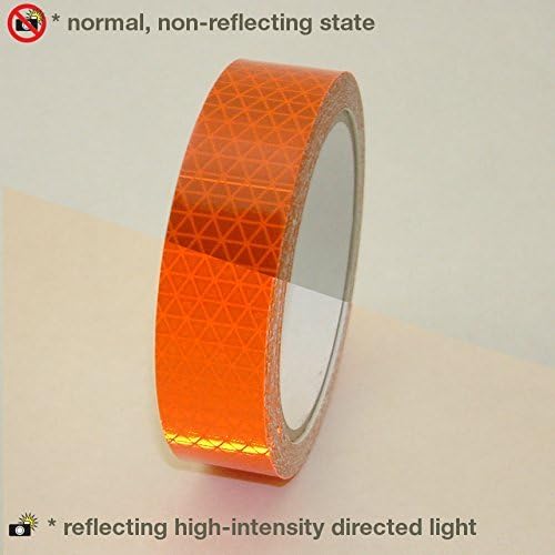 Oralite V98 Microprismatic Retroreflective Conspicuity Tape: 1 in. x 15 ft. (Fluorescent Orange) by Oralite