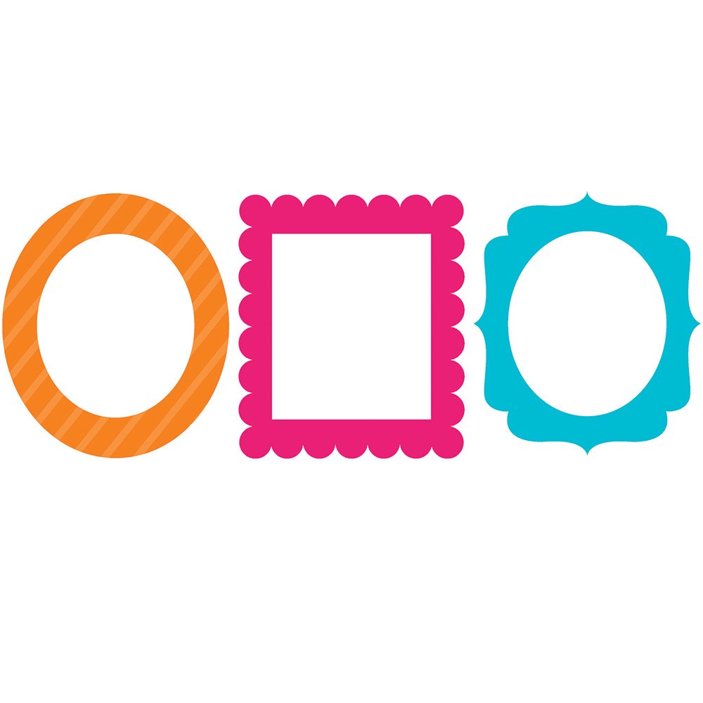 Creative Party PC324565 Assorted Bright Color Photo Frames - 3 Pcs