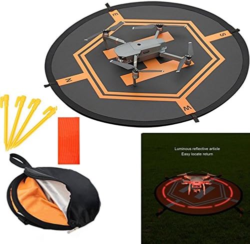 Drone landing pad, Universal Waterproof Portable Fast-Fold UAV Landing Pad for Parrot Disco AR Drones Helicopter, 3D Robotics Solo; PVB Drones, DJI Mavic Pro Phantom 2/3/4/ Pro, Antel R (Classic)