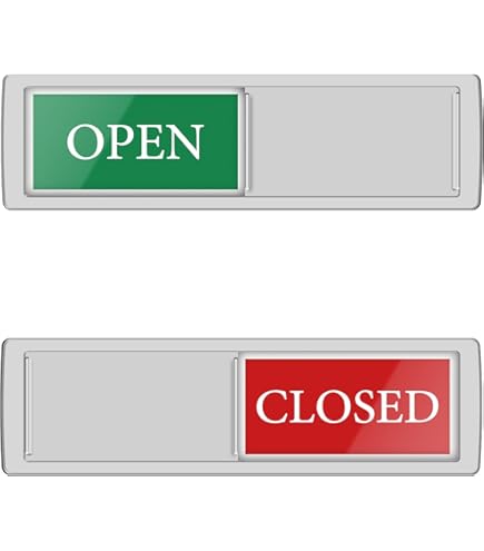 Amazon.com : Open Sign for Business, Open Closed Slide Door Sign