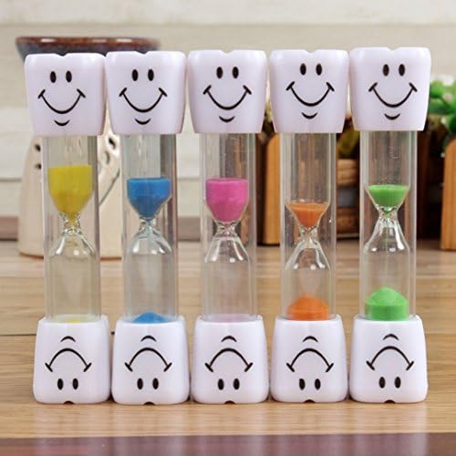 3 minutes creative children brushing teeth smiling face hourglass meter