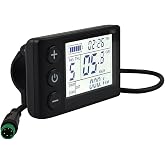 S866 Electric Bicycle LCD Display Meter, 24V 36V 48V Ebike LCD Display Control Panel Wireless Bicycle Speedometer Odometer for Electric Scooter Electric Bike Modification
