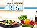Reusable 3 Compartment Food Storage Containers with Lids by ChefAID - Set of 6 Stackable, Flexible Food, Microwave, Freezer & Dishwasher Safe, Bento Lunch Boxes - Black with cutlery