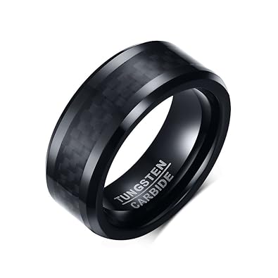 Amazon Rockyu ブランド シンプル メンズ リング タングステン 炭素