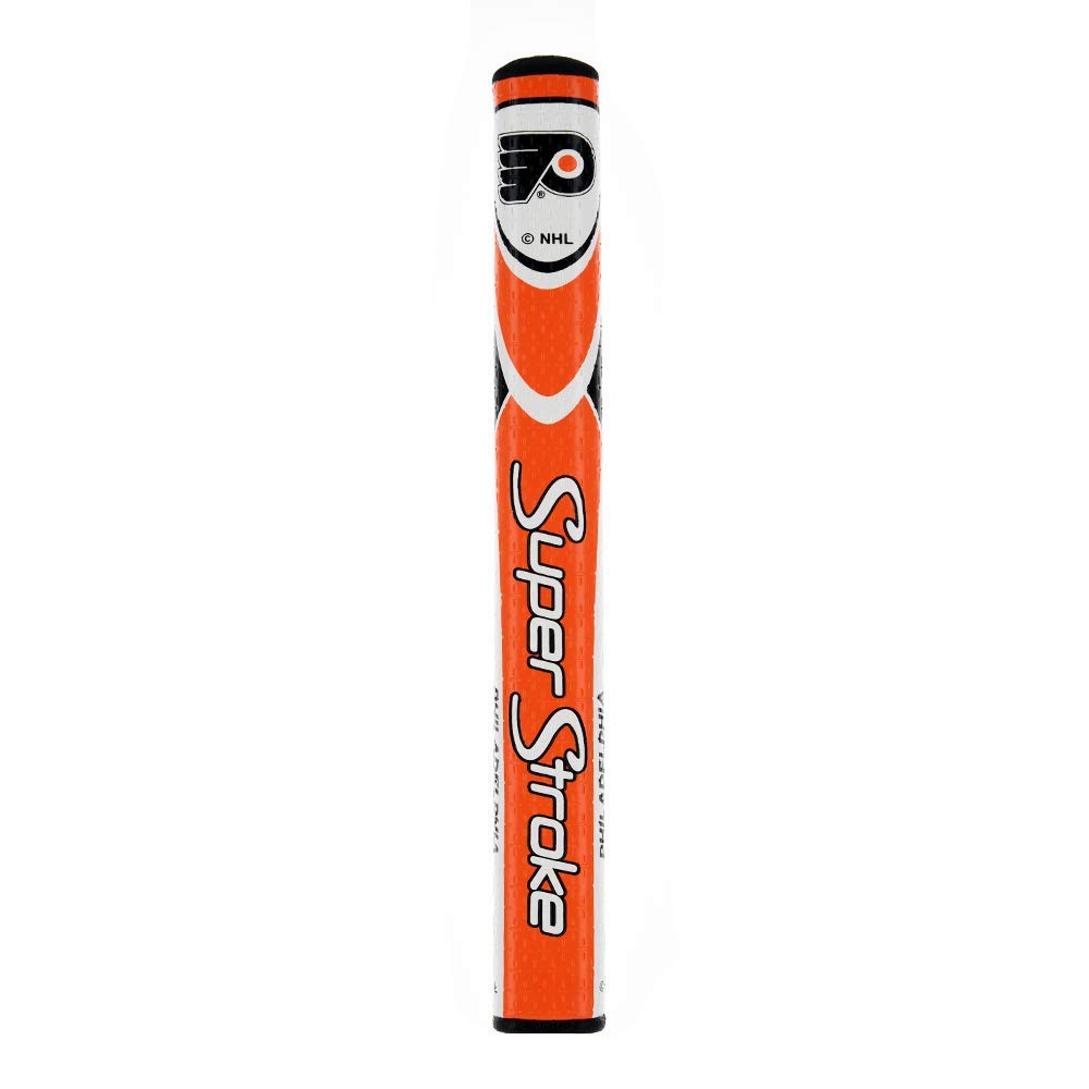 Super Stroke NHL Golf Putter Grip, Philadelphia Flyers (Mid Slim 2.0) | Officially Licensed Through Team Golf | Cross-Traction Surface Texture and Oversized Profile | Even Grip Pressure for a More