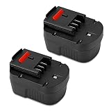 POWERAXIS 12V 2.0Ah NICD HPB12 Replacement Battery for Black & Decker HPB12 FS120B FSB12 FS120BX A12 A12-XJ A12EX A1712 (2-Pack)