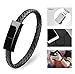 Dzzkoye USB Type C Cable Bracelet for Men Samsung S8 Short Portable Leather Charger (M)