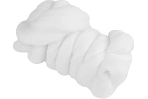 SHEENS 8 Colors Wool Roving Needle Felting Wool Fiber Spin for Needle Felting Hand Spinning Discovering DIY Weaving Craft(White)