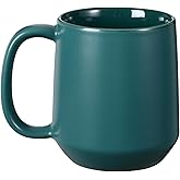 Miicol Ceramic Coffee Mug, 16 oz Large Coffee Cup, Tea Mug with Handle, Flat Bottom Mug for Men, Women, Office, Microwave and Dishwasher Safe, Multi-Color, Turquoise
