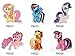 My Little Pony Horse Embroidered Iron/sew on Patch Cloth Applique Set of 6 (My Little Pony)