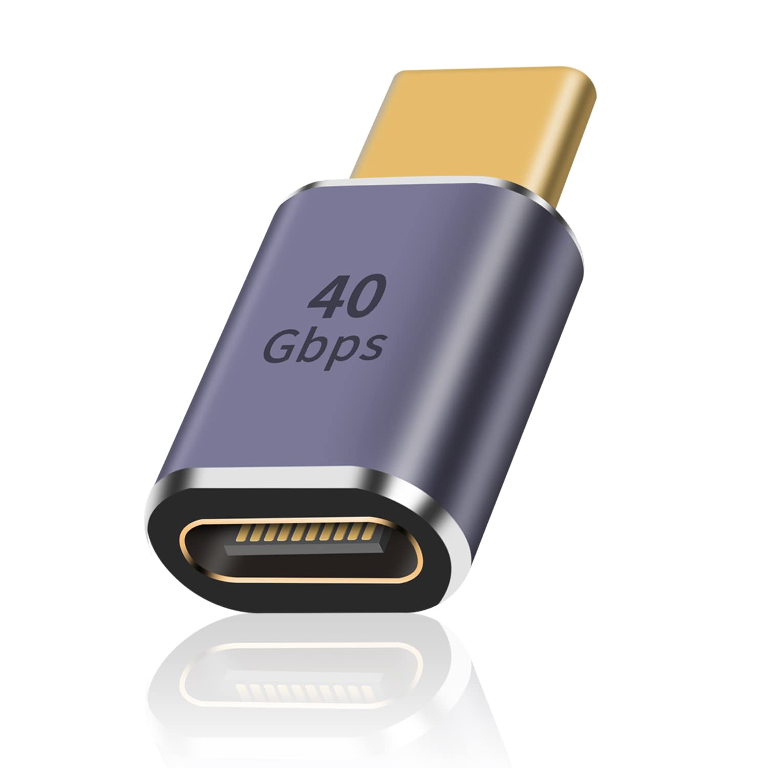 Duttek 40Gbps USB C Adapter,USB Male to USB C Female Adapter Supports 8K@60Hz and 100W Fast Charging,USBC Adapter Compatible with Thunderbolt 3/4,USB Type C Interface Devices