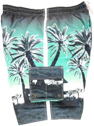 Banana Split Tropical Print Trunks Mint 3X