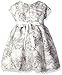 Bonnie Jean Girls' Printed Floral Toile Shantung Dress