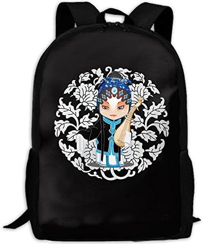 Opera In China Double Shoulder Backpacks For Adults Traveling Bags Full Print Fashion