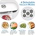 Crenova V60 Plus Vacuum Sealer, 3-in-1 Automatic Food Sealer Saver with Starter Kit of Cutter，10 Vacuum Bags/Rolls for Dry&Moist Food Preservation Saver