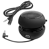 TTSAM Portable Mini Hamburger Speaker 3.5mm Plug Rechargeable Amplifier for MP3 Audio iPod iPad Laptop Cell Phone Tablet PC (Black)