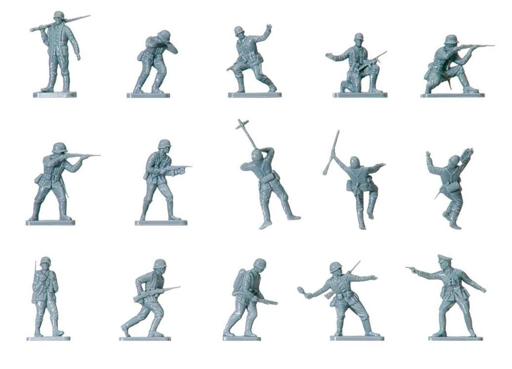 Airfix Model Figures Set - A00705V WWII German Infantry - Model Building Kit Accessories, Plastic Model Kits for Adults & Children 8+, Set Includes 48 Unpainted Figures - Model Accessory for Dioramas