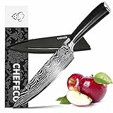 Chef Knife – 8 inch Professional Knife-Sharp, German Stainless Steel, with Ergonomic G10 Handle in our Kitchen Knife is like in Military Models – free Case, polishing cloth & Stylish Gift Box