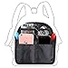 BTSKY Universal Backpack Insert Organizer Handbag Organizer Hanging Travel Bag Gadget Organization Multi-Pocket 3 Size (Black-Small)