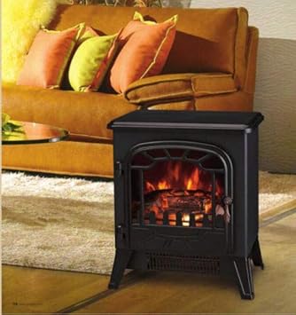 Homezone Electric 1850w Fireplace Heater Portable Vintage Log