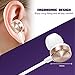Miger in-Ear Wired Earphones, Noise Isolating Sweatproof Earbuds Headphones Built-in Mic for Running Jogging Gym Workout(Gold)
