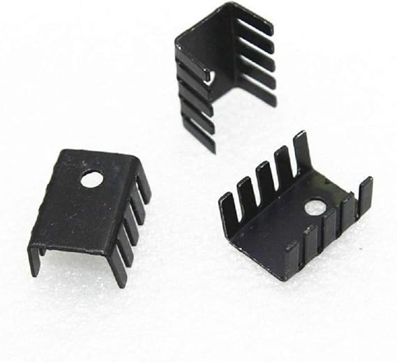 10 PCS New TO220 Heat Sink Black TO220 19x15x10mm IC Heat