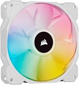 Corsair iCUE SP120 RGB ELITE White 120mm PWM Fan with AirGuide view 3