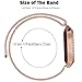 Cbin Smartwatch Samsung Gear S2 Classic/Gear Sport Band, Stainless Steel Magnetic Mesh Milanese Loop Closure Replacement Band For Samsung Gear Sport SM-R600 & Gear S2 Classic SM-R732 SM-R735 Rose Gold