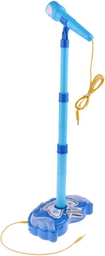 Amazon Perfeclan カラオケマイク おもちゃスタンド ミュージックおもちゃ 歌う 知育玩具 機器おもちゃ 電話接続可能 全2カラー 青 カラオケ おもちゃ