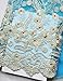 SanVera17 Flannel Fabric Laser Embroidery African Lace Net Fabrics Nigerian Guipure Cord Lace for Party Wedding (Sky Blue) 5 Yards