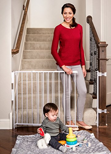 Regalo Extra Tall Top Of Stairs Gate, With Banister and Wall Mounting Kits, 34-55 inches wide