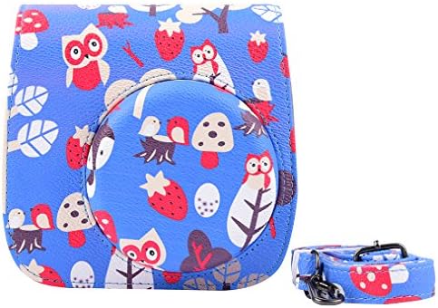 CAMSIR-Fujifilm Instax Mini 8 Case Bag With Night Owl Pattern-Blue
