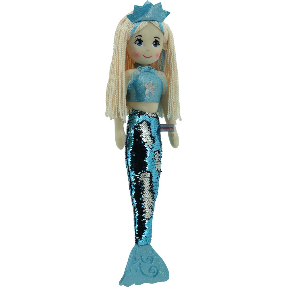 Sweety Toys 11896 Rag Doll Mermaid Plush Toy Princess 70 cm Turquoise