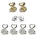 AmzonBasics - Original Magic Earring Lifters ❤ 3 Pairs of Adjustable Earring Lifts (2 Pair of Sterling Silver and 1 Pair of 18K Gold Plated) + Bonus 1 Pair Sterling Earring Backs