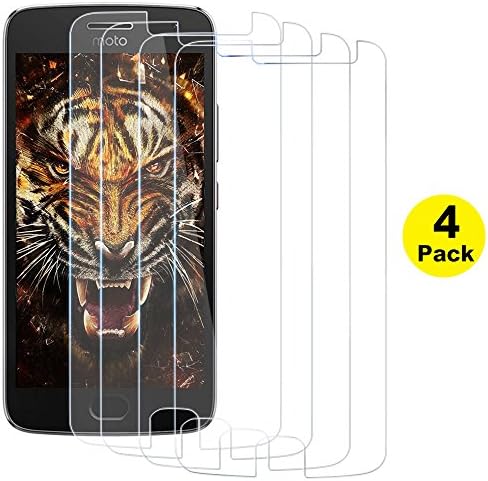 Moto G5 Plus Screen Protector, ( 4 Pack ) Taken One for Moto G PLUS (5th Generation) / Moto G Plus 5 5t Tempered Glass Screen Protector [Ultra Clear] [Anti-Scratch] [Case Friendly]