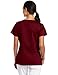 Dickies Scrubs Women's Gen Flex Junior Fit Solid Stitch V-Neck Top, Wine, Small