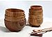 Cospring Handmade Wood Bowl, Mug, for Rice, Soup, Dip, Coffee, Tea, Decoration (2PCS Jujube Bowls, L: 5-1/8 inch Dia by 3-1/8 inch High)