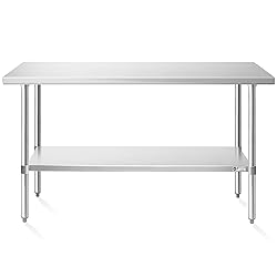 KUTLER Stainless Steel Table 24 x 60 Inches, NSF
