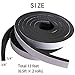 Yotache Door Insulation and Soundproofing Tape 2 Rolls 3/4 Inch Wide X 3/8 Inch Thick, Foam Draft Gasket Tape 10mm Thick and Black, Total 13 Feet Long (2 X 6.5 Ft Each)