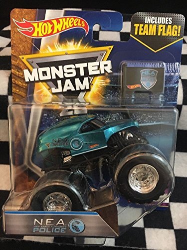 2017 BLUE N.E.A. POLICE Monster Jam Hot Wheels 1:64 TOUR FAVORITES 2/10