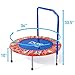 Pure Fun 36-inch Kids Bungee Trampoline with Handrail, Ages 3 to 7, Multi