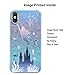 Unov Phone Case for iPhone Xs Max Soft Protective Slim TPU Shockproof Bumper Wave Design Support Wireless Charging 6.5 Inch (Mermaid Castle)