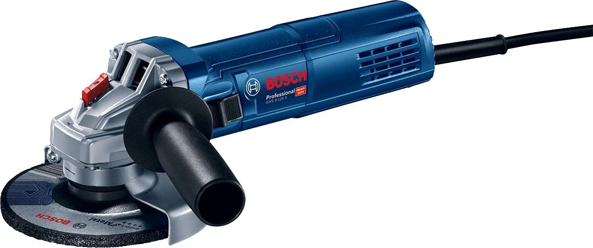Bosch Professional Angle Grinder GWS 9-125 S (900 Watt, Disc Diameter 125 mm, Includes Additional Handle, Protective Cover - Image 3