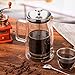 BNUNWISH French Press Coffee Maker, Double Wall Vacuum Insulated Thermal Borosilicate Glass, 4 Level Filtration System with No Grounds, 34 Oz, 1000ML