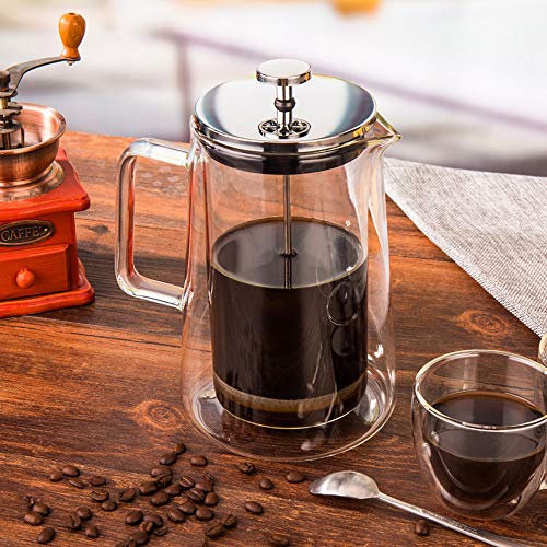 French Press Coffee Maker, Double Wall Vacuum Insulated Thermal