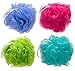The Miracle Shop 4-Pack Mesh Pouf Bath Sponge Eco-Friendly Quality Mesh Shower Sponge