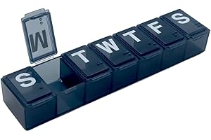 EZY DOSE Weekly (7-Day) Daily Pill Organizer, Vitamin Planner, Medicine Container, Case for Supplements and Fish Oils, Conven