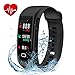 Letuboner Fitness Tracker with Heart Rate Monitor,Color Screen Activity Tracker,IP68 Waterproof Smart Wristband Pedometer (black)