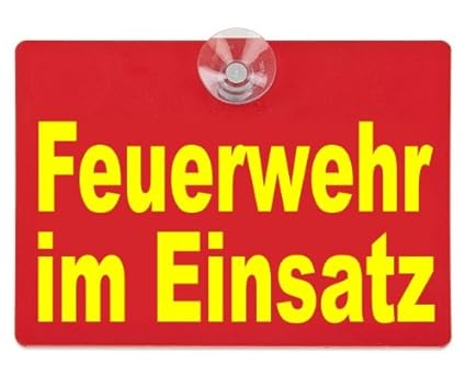 PACO Deutschland e.K. Warnschild Feuerwehr im Einsatz 20x15cm rot
