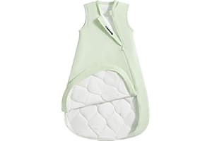 usbettas 1.0 Tog 2.5 Tog Baby Sleep Sack, 100% Cotton Baby Sleeping Bag 3-24M, 2-Way Zipper Baby Wearable Blanket